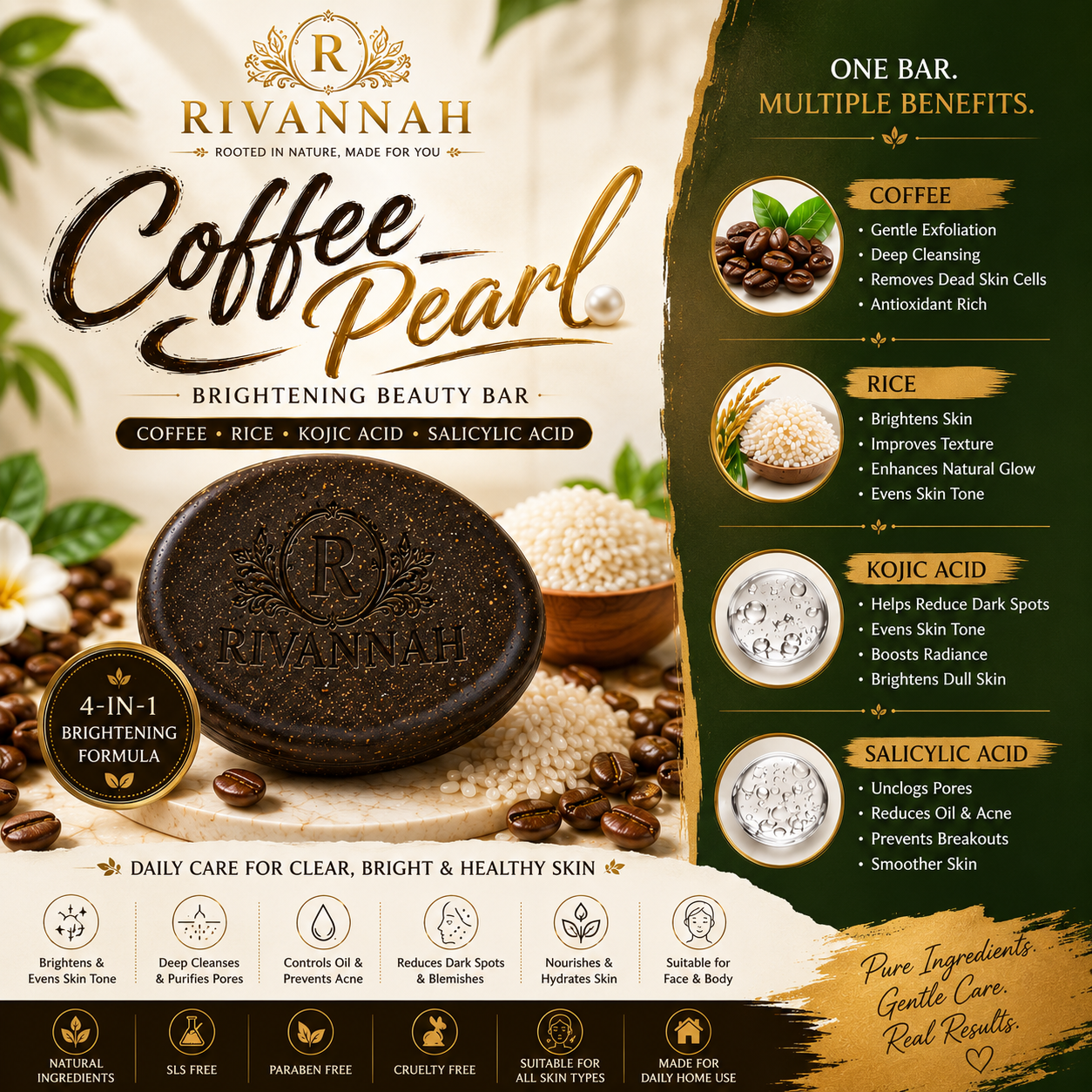 Rivannah Coffee Pearl Soap