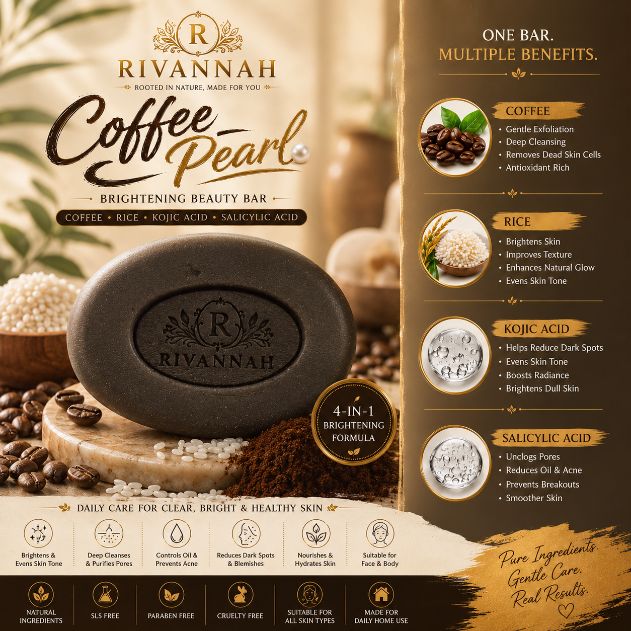 Rivannah Coffee Pearl Soap
